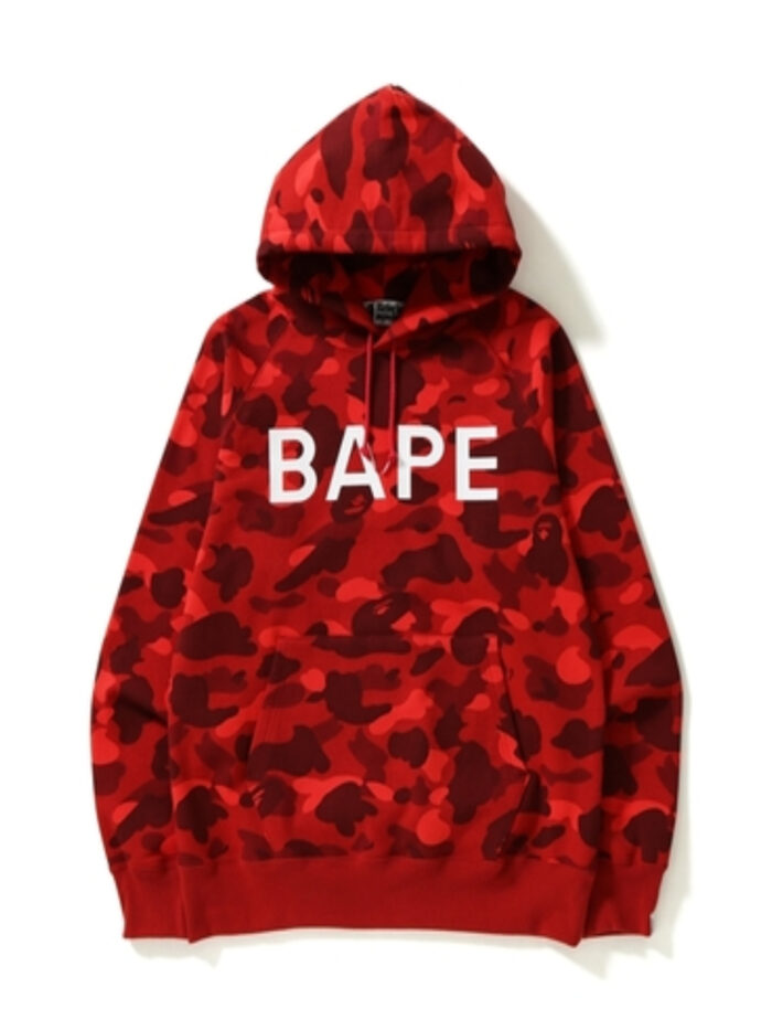 BAPE Color Camo Pullover Hoodie - Red