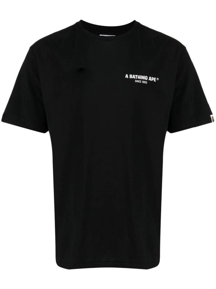BAPE Logo print T shirt Black Front