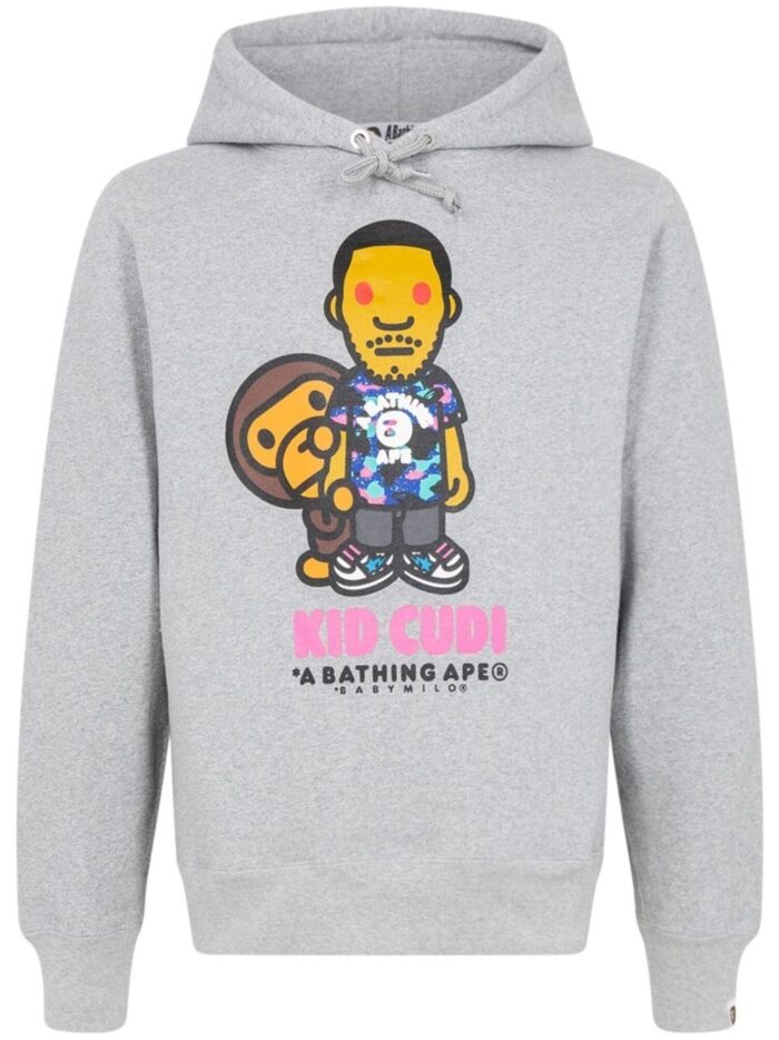 BAPE x Kid Cudi Baby Milo hoodie Grey Front