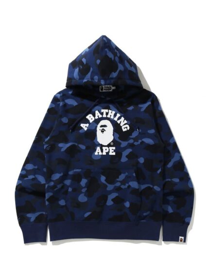 BAPE Color Camo College Pullover Hoodie (SS21)- Blue