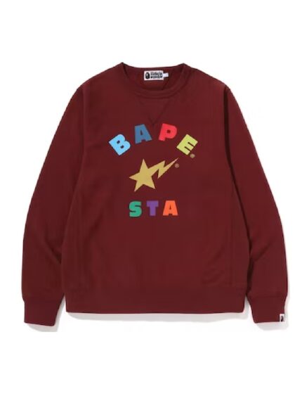 BAPE Bape Sta Crewneck Sweatshirt (FW22) - Burgundy