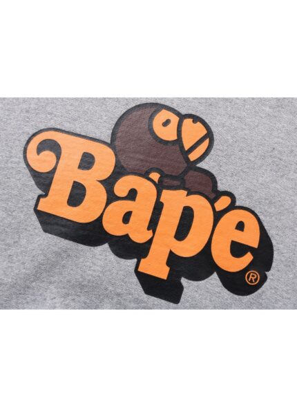 BAPE Milo on Bape Relaxed Fit Pullover Hoodie - Gray