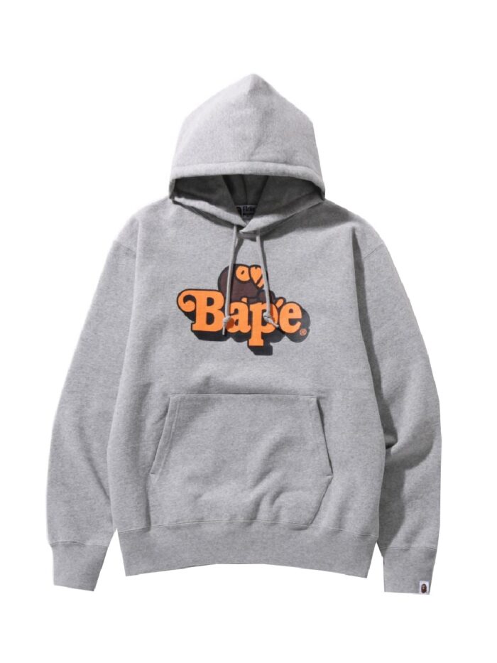 BAPE Milo on Bape Relaxed Fit Pullover Hoodie - Gray