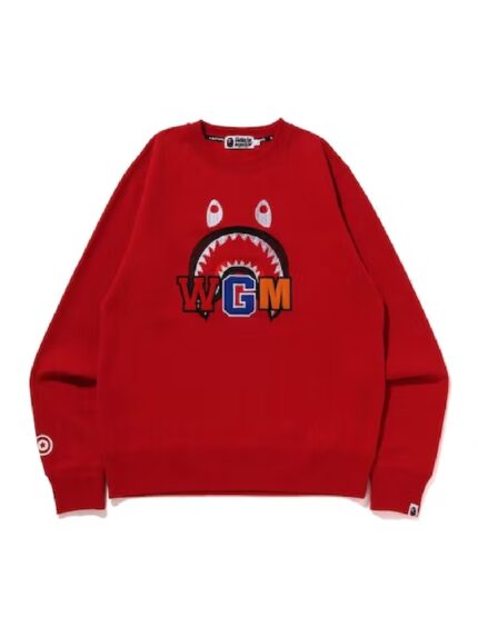 BAPE Logo Relaxed Fit Pullover Hoodie (FW22) - Red