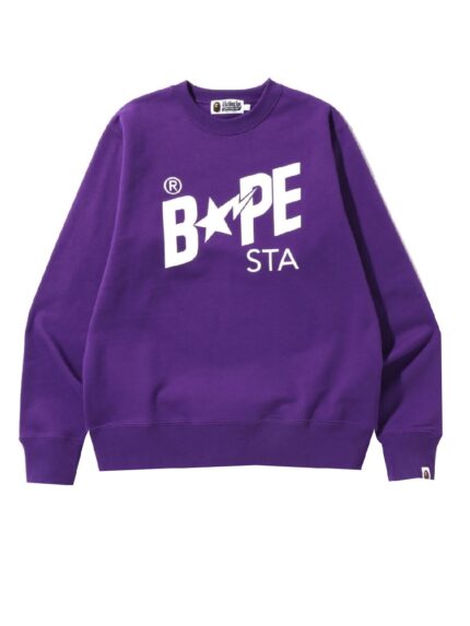 BAPE Sta Logo Crewneck - Purple