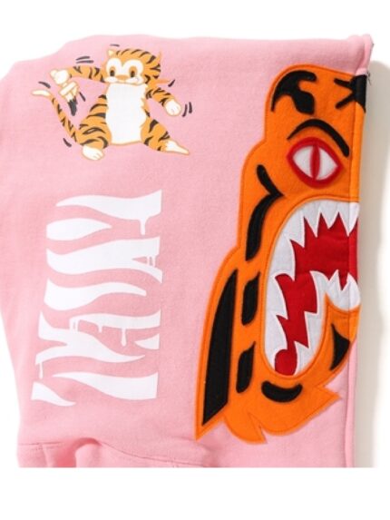 BAPE Tiger Full Zip Hoodie - Pink