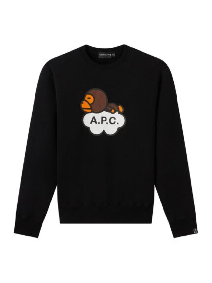 BAPE x A.P.C Milo Cloud Sweatshirt - Black