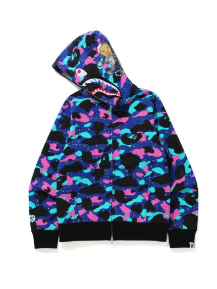 BAPE x Kid Cudi Shark Full Zip Hoodie - Multi Color