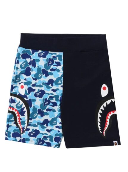 BAPE ABC Camo Side Shark Sweat Shorts - Black